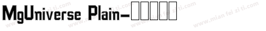 MgUniverse Plain字体转换